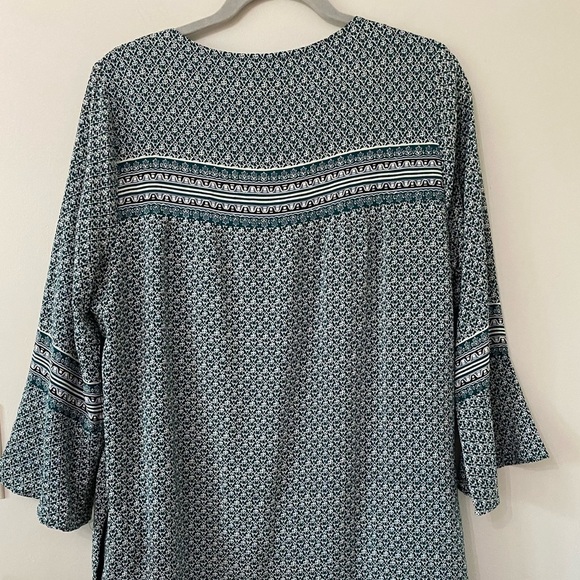 Madewell Starland Bell Sleeve Silk Dress - Picture 6 of 9